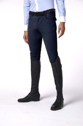 TRIESTE MEN'S RIDING BREECHES WITH KNEE GRIP - TK FABRIC - Blue navy | Vestrum