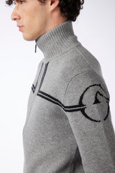 TOURNAI MEN'S TURTLENECK SWEATER - Medium grey/black | Vestrum