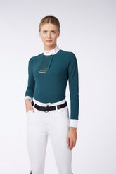 VITTORIA LONG SLEEVED WOMEN'S COMPETITION SHIRT - Blue | Vestrum
