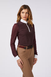 OKLAHOMA WOMEN'S LONG SLEEVE COMPETITION SHIRT - Ruby wine | Vestrum