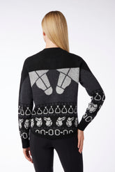 FELPA DONNA BREST CON ZIP - Nero/grigio antracite | Vestrum