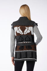 VILA REAL WOMEN'S SWEATER VEST - Dark grey/med.grey/black | Vestrum