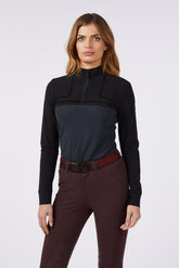 CARENNAC WOMEN'S LONG-SLEEEVED TRAINING TOP - Whale grey | Vestrum