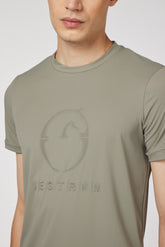 RICCIONE MEN'S SHORT-SLEEVED TRAINING TOP - Dusky green | Vestrum