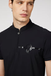 POSITANO MEN'S SHORT-SLEEVED TRAINING TOP - Black | Vestrum