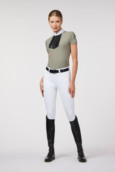 MAGLIA DA GARA A MANICHE CORTE DONNA PANTELLERIA - Verde scuro | Vestrum