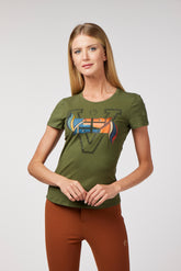 T-SHIRT DONNA MONEGLIA - Verde oliva | Vestrum