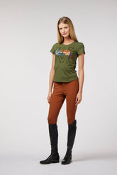 T-SHIRT DONNA MONEGLIA - Verde oliva | Vestrum