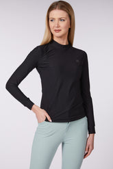 ARZACHENA WOMEN'S LONG-SLEEVED TRAINING TOP - Black | Vestrum