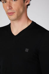 MAGLIONE CON SCOLLO A V ISTANBUL DA UOMO - Marrone scuro | Vestrum