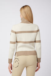 MAGLIA GIROCOLLO DA DONNA RENNES - Crema/sabbia | Vestrum