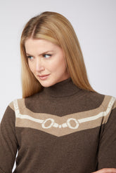 NICOSIA WOMEN'S TURTLENECK SWEATER - Cream/sand | Vestrum