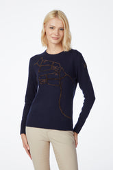 MAGLIONE DA DONNA OULU - Blu/marrone | Vestrum