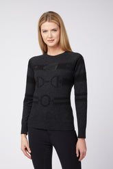 MAGLIONE DA DONNA HANOI - Blu/marrone polveroso | Vestrum