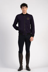 CHIASSO FELPA DA UOMO CON ZIP - Blu navy | Vestrum