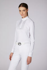 CALCIDE WOMEN'S LONG-SLEEVED SHOW SHIRT - Optical white | Vestrum