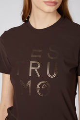 FERNIE WOMEN'S TECHNICAL FABRIC T-SHIRT - Dark brown | Vestrum