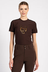 ANTIBES WOMEN'S TECHNICAL FABRIC T-SHIRT - Dark brown | Vestrum
