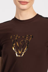 ANTIBES WOMEN'S TECHNICAL FABRIC T-SHIRT - Dark brown | Vestrum