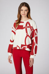 MONTPELLIER WOMEN'S SWEATER - Wool/red | Vestrum