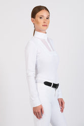 CESENA CAMICIA DA GARA DA DONNA - COLLO ALTO - Bianco/bianco | Vestrum