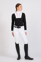 CESENA CAMICIA DA GARA DA DONNA - COLLO ALTO - Bianco/bianco | Vestrum