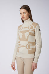SHENZEN WOMEN'S TURTLE-NECK SWEATER - Light beige/milk | Vestrum