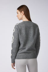 LIMOGES WOMEN'S CREW-NECK SWEATER - Black/corten | Vestrum