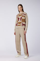 VALBERG WOMEN'S SWEATSHIRT - Beige/amaranth | Vestrum