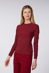 ALHENA MAGLIA DA ALLENAMENTO DONNA - Rosso rubino | Vestrum