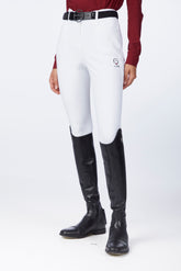 ANDROMEDA WOMEN'S RIDING TROUSERS WITH KNEE GRIP. - Optical white | Vestrum