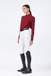 ANDROMEDA WOMEN'S RIDING TROUSERS WITH KNEE GRIP. - Optical white | Vestrum