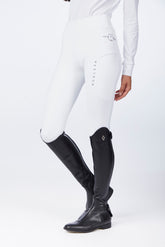 WOMEN'S RIDING VEGA LEGGINGS WITH KNEE GRIP - Optical white | Vestrum