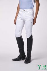 PANTALONI DA EQUITAZIONE PER BAMBINI SAN DIEGO CON RINFORZO AL GINOCCHIO - TESSUTO TK - Blu navy | Vestrum