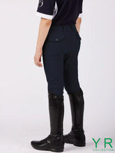 PANTALONI DA EQUITAZIONE PER BAMBINI SAN DIEGO CON RINFORZO AL GINOCCHIO - TESSUTO TK - Blu navy | Vestrum