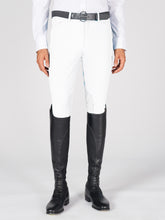 PANTALONI DA EQUITAZIONE DA UOMO SAN DIEGO CON RINFORZO AL GINOCCHIO - TESSUTO TK - oliva pallido | Vestrum