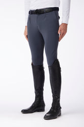STELVIO MEN'S KNEE GRIP RIDING BREECHES - TK FABRIC - Dark grey | Vestrum