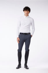 STELVIO PANTALONI DA EQUITAZIONE DA UOMO CON GRIP AL GINOCCHIO - TESSUTO TK - Blu navy | Vestrum