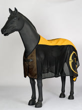 BERGAMO MESH ANTI-FLY RUG WITH HONEYCOMB COTTON - Black/black/gold | Vestrum