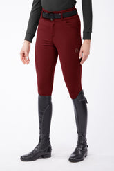 MOLVENO PANTALONI DA EQUITAZIONE DONNA CON GRIP AL GINOCCHIO - TESSUTO TK - Marrone scuro | Vestrum