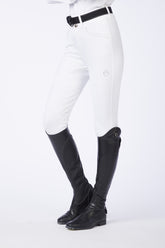 MARILEVA WOMEN'S RIDING BREECHES WITH KNEE GRIP - TK FABRIC - Optical white | Vestrum