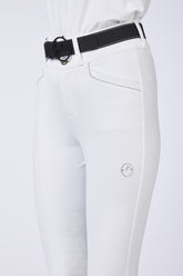 MARILEVA WOMEN'S RIDING BREECHES WITH KNEE GRIP - TK FABRIC - Optical white | Vestrum