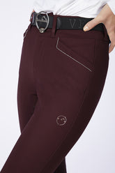 MARILEVA WOMEN'S RIDING BREECHES WITH FULL GRIP - TK FABRIC - Ruby wine | Vestrum