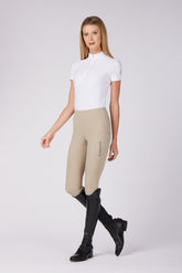 YAKUSHIMA WOMEN'S RIDING LEGGINGS WITH FULL GRIP - Light beige | Vestrum