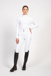 LIBRA WOMEN'S RIDING BREECHES WITH FULL GRIP - Optical white | Vestrum