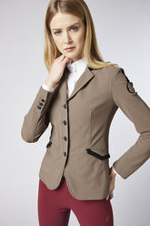 ALESSANDRIA WOMEN'S UNLINED SHOW JACKET - TK FABRIC - Light beige/black | Vestrum