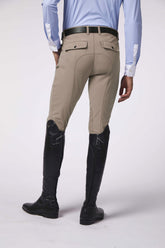 TRIESTE PANTALONI DA EQUITAZIONE DA UOMO CON GRIP AL GINOCCHIO - TESSUTO TK - Beige chiaro | Vestrum