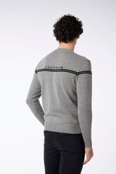 BUCAREST MEN'S CREW NECK SWEATER - Medium grey/black | Vestrum