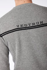 BUCAREST MEN'S CREW NECK SWEATER - Medium grey/black | Vestrum