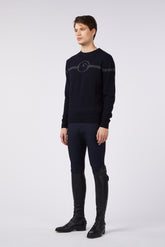 BUCAREST MEN'S CREW NECK SWEATER - Medium grey/black | Vestrum